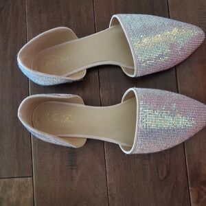 Sparkly flat shoes size 8.5 women's super cute shoes